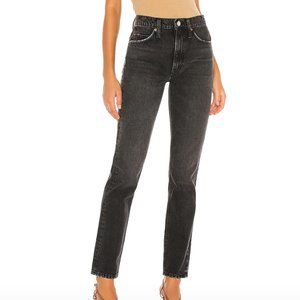 NWT Re/Done Originals 70s Straight Jeans in Black Wash